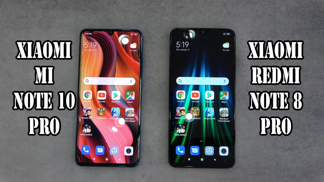 Xiaomi MI note 10 Pro vs Xiaomi Redmi note 8 Pro | SpeedTest and Camera comparison