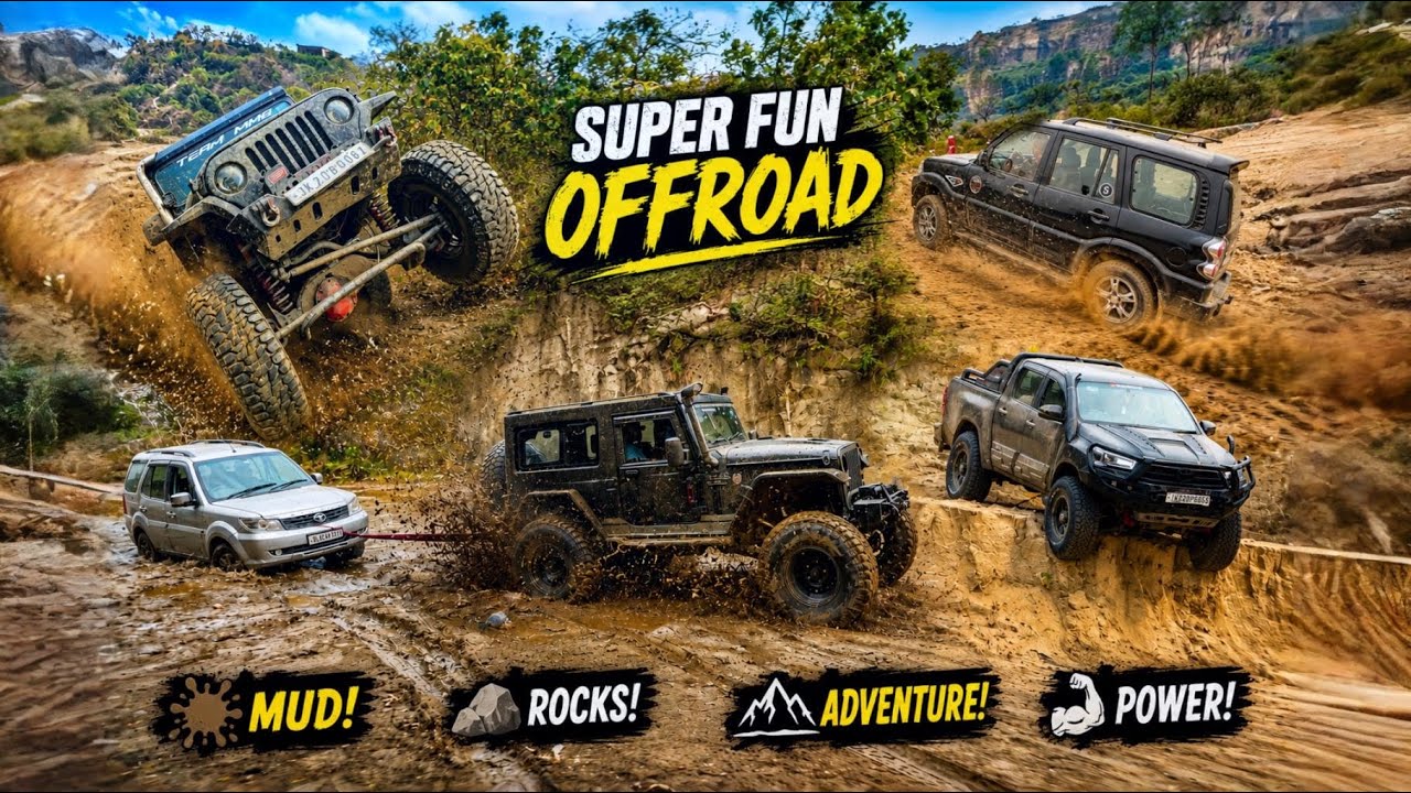 Super Fun Sunday Offroad | Scorpio, Safari, Monster Thar , Nano, Hilux, Daddy 700