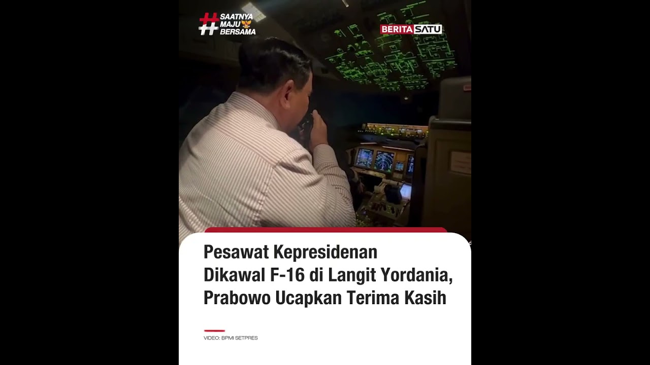 Pesawat Kepresidenan Dikawal F-16di Langit Yordania, Prabowo Ucapkan Terima Kasih #beritasatu