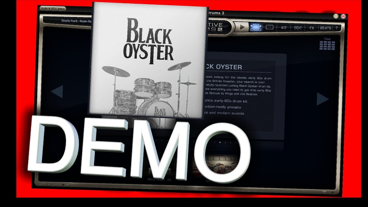 BLACK OYSTER Adpak DEMO - Addictive Drums 2 - XLN Audio