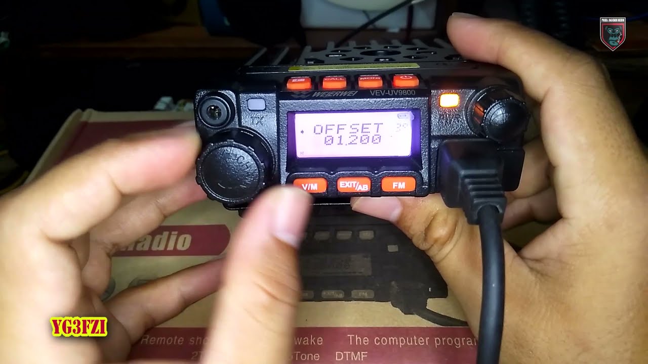 TES RIG MINI WEIERWEI UV9800 DUAL BAND : MONITOR FREQ VHF & RADIO FM #rig #vev #yg3fzi (Radio Hibah)