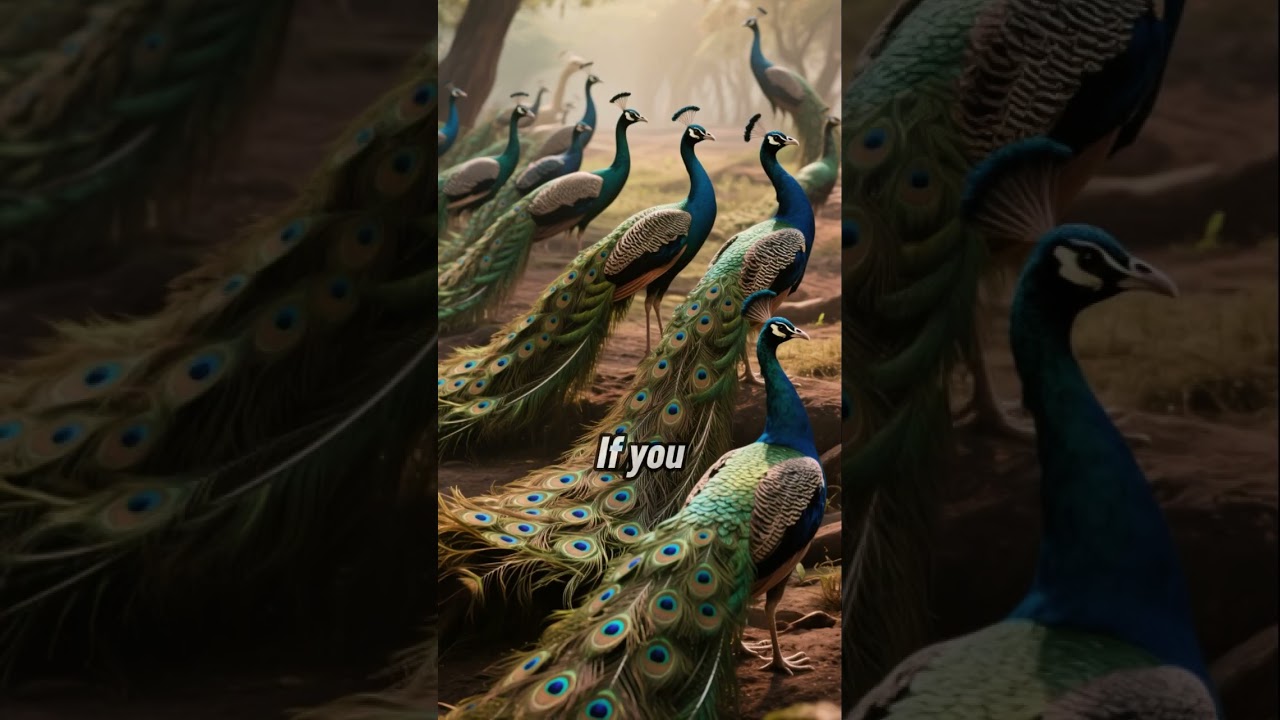 Why peacocks evolved such extravagant tails? #peacock #animalfacts