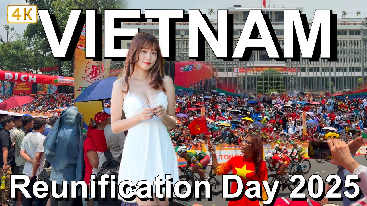 Reunification Palace in Reunification Day 2025 🇻🇳 30/4 Vietnam Walking Tour