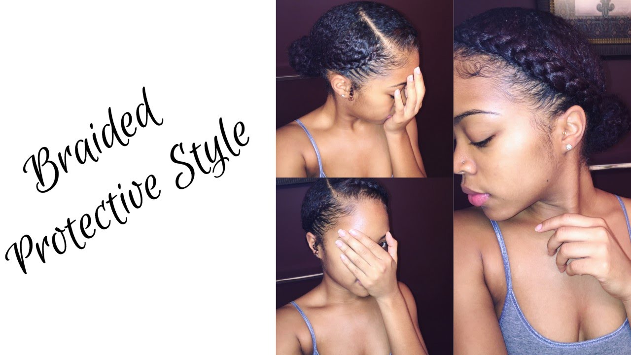 Braided Protective Style on Natural Hair