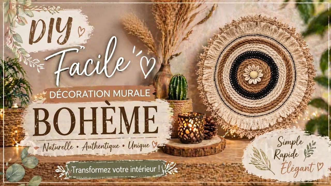 Je CRÉE une décoration murale Bohême ! DIY FACILE !