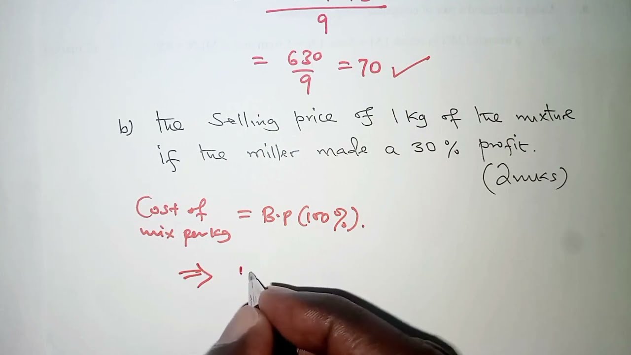 Mixtures and Proportions: Calculating Costs of Mixture (FORM 3 MATHS!) #mixtures #proportions