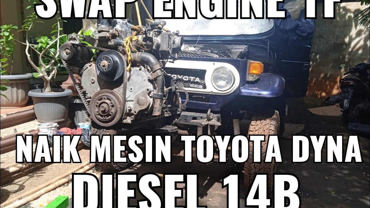 Hardtop FJ40 Mesin 2F Bensin Ganti Mesin Diesel Toyota Dyna 14B #rajadiesel #tutorialgantimesin