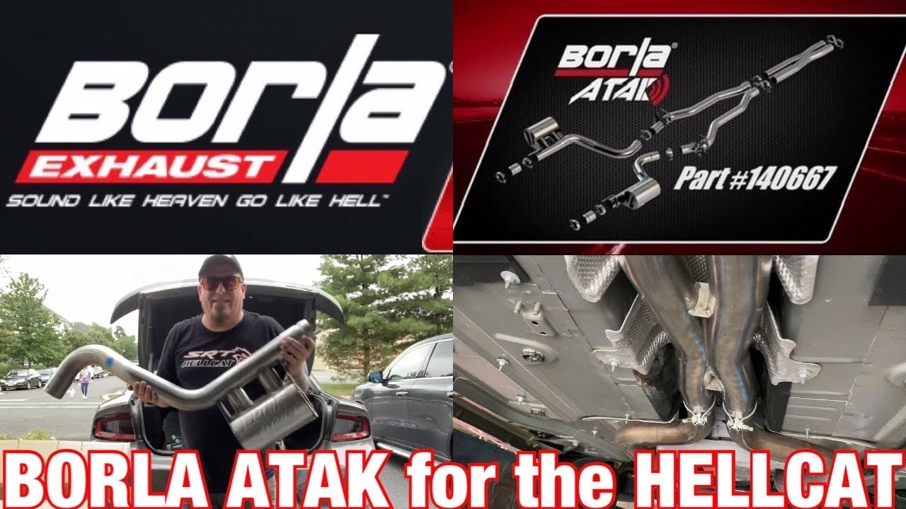 BORLA ATAK EXHAUST w Valve Simulators 4 The HELLCAT CHARGER - Unboxing,Install,Driving Impressions😎👍