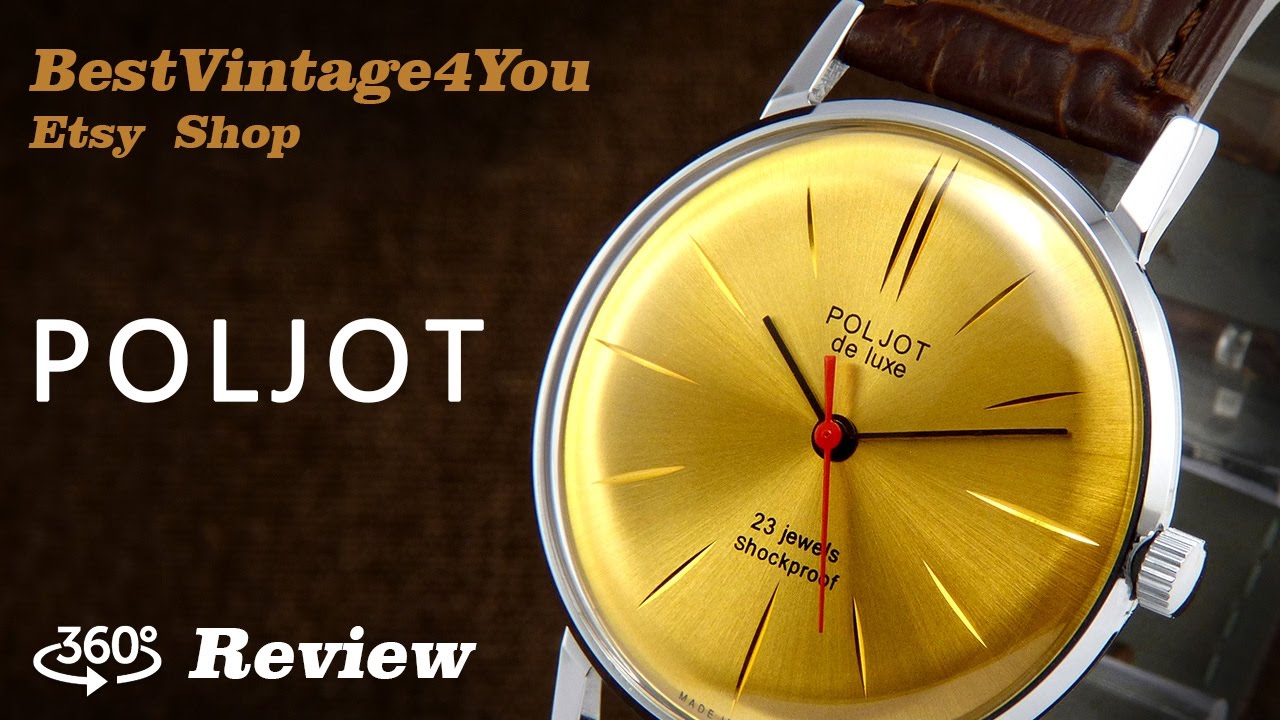 Hands-on video Review of Poljot De Luxe NOS Ultra Slim Soviet Mens Watch From 70s