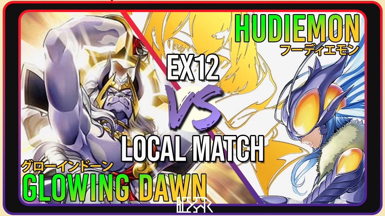 Glowing Dawn vs Hudiemon [Digimon TCG EX12 Locals Match] Match Commentary