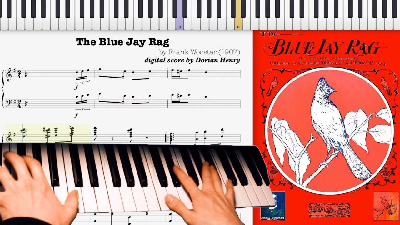 The Blue Jay Rag by Frank Wooster (1907, Ragtime piano)
