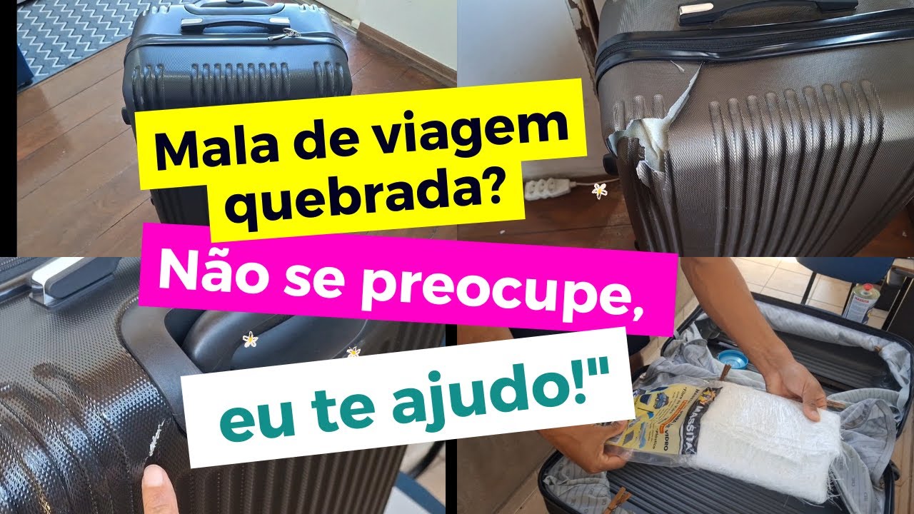 LIXO ❌️ MALA DE VIAGEM QUEBRADA 👜 NÃO JOGUE FORA, CONSERTE. #consertodemaladeviagem