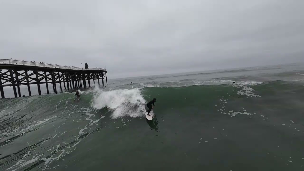 12/30/24 Crystal Pier Pacific Beach San Diego Surfing Complete Raw Unedited Drone Surf Footage