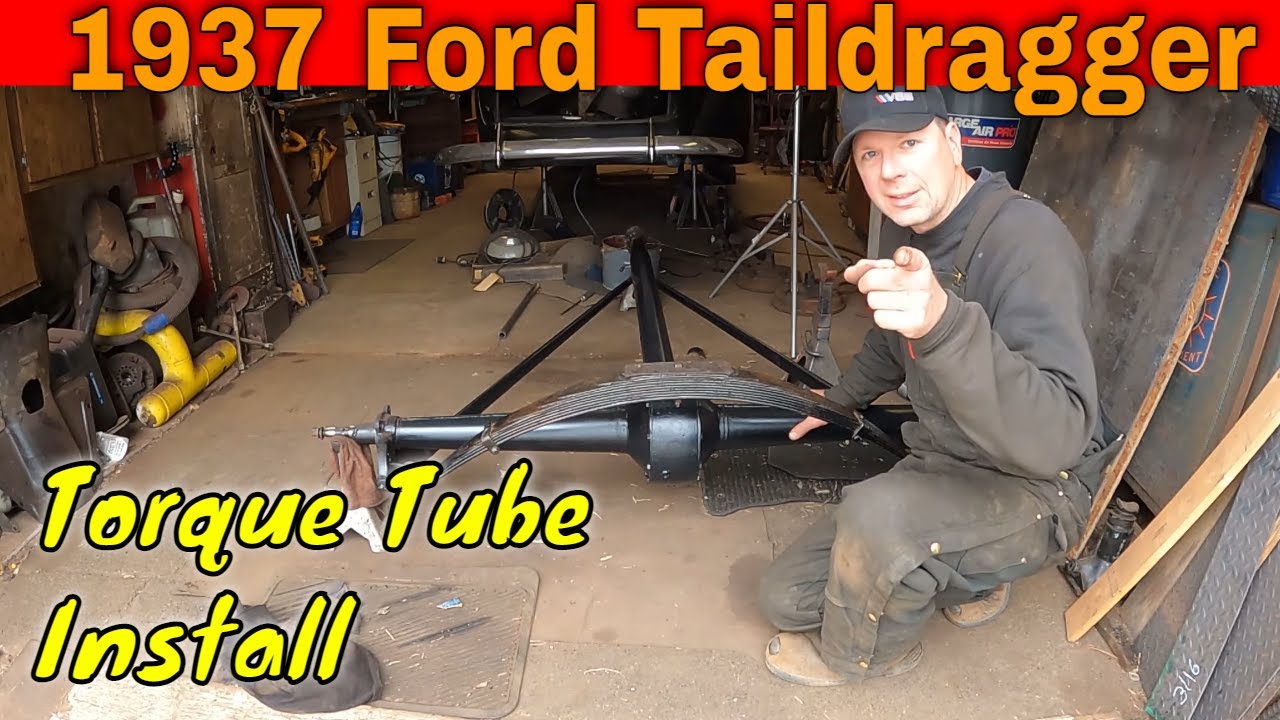 Установка задней части торсионной трубы и пружины Ford: Ford Taildragger 1937 года