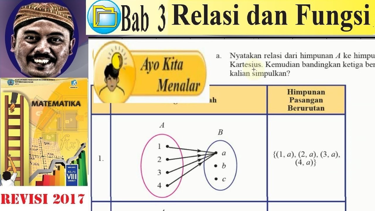 relasi dan fungsi , matematika kelas 8 bse k13 rev 2017 , ayo kita menalar