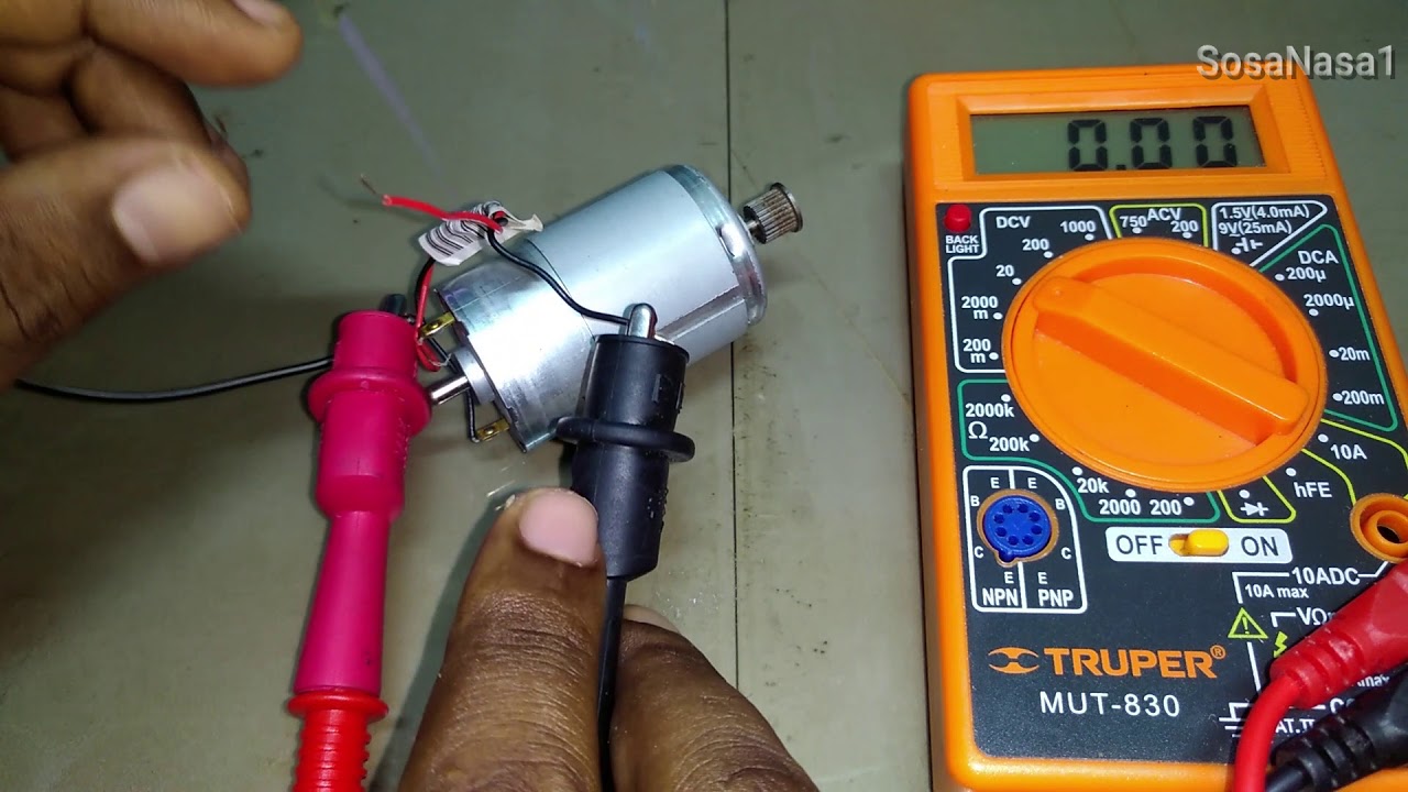 como medir consumo en corriente de motor eléctrico con multimetro digital