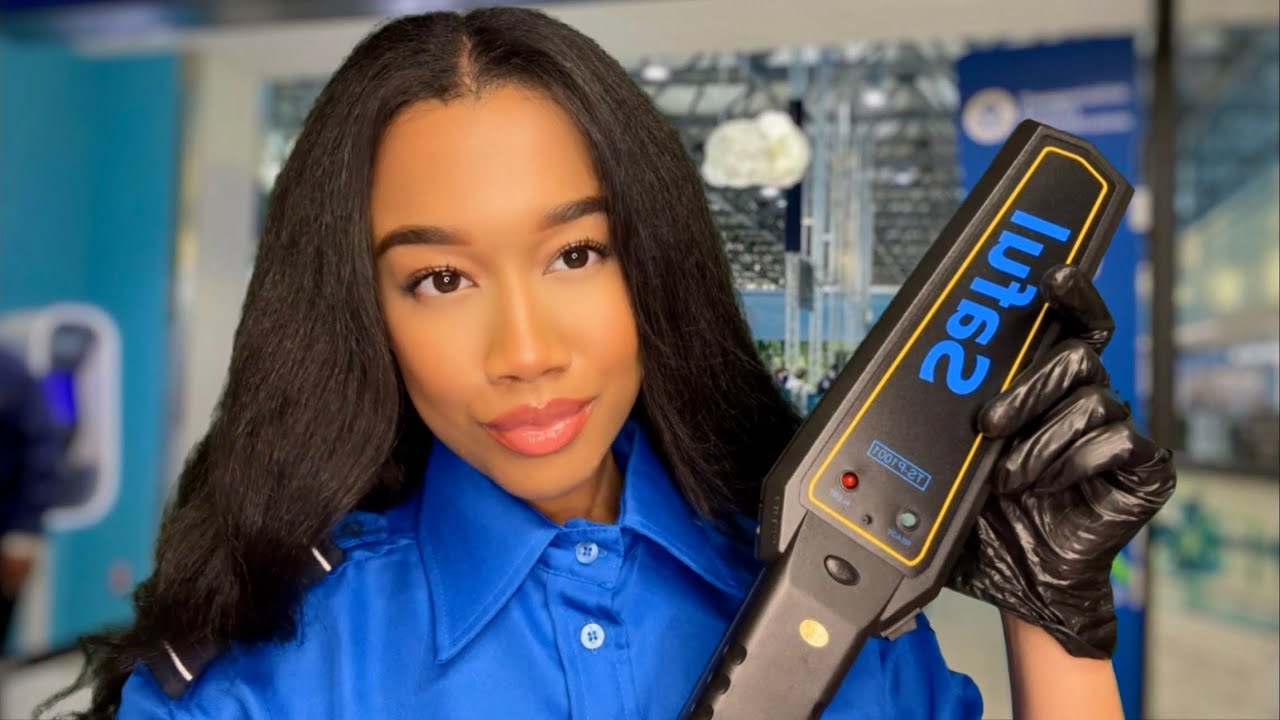 ASMR Sassy TSA Agent Checks Your Bags and Pats You Down 👮🏽✈️  ASMR TSA Role-play
