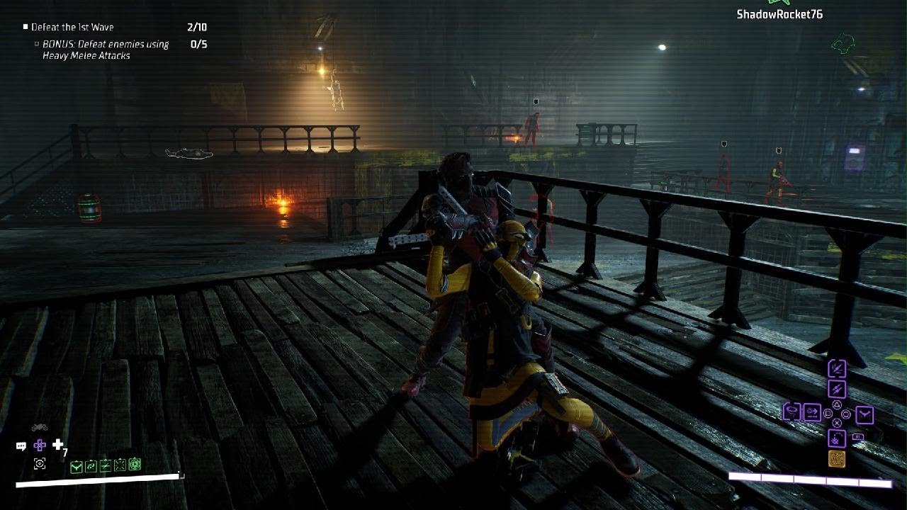 Nightwing & Robin stealth & combat co-op gameplay -Gotham Knights