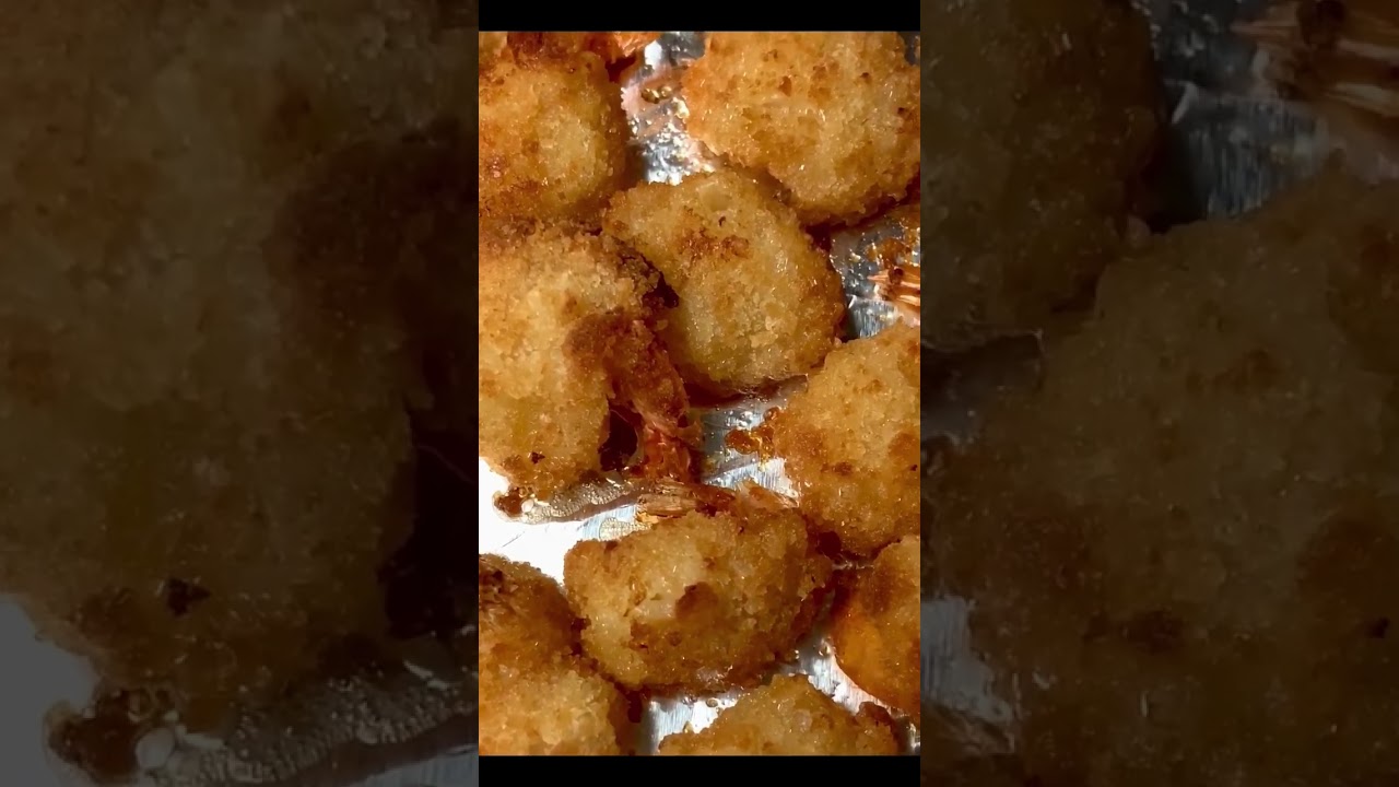 #yummy Baked breaded panko shrimp for dinner   #shorts #yummyfood  #shrimps #dinner