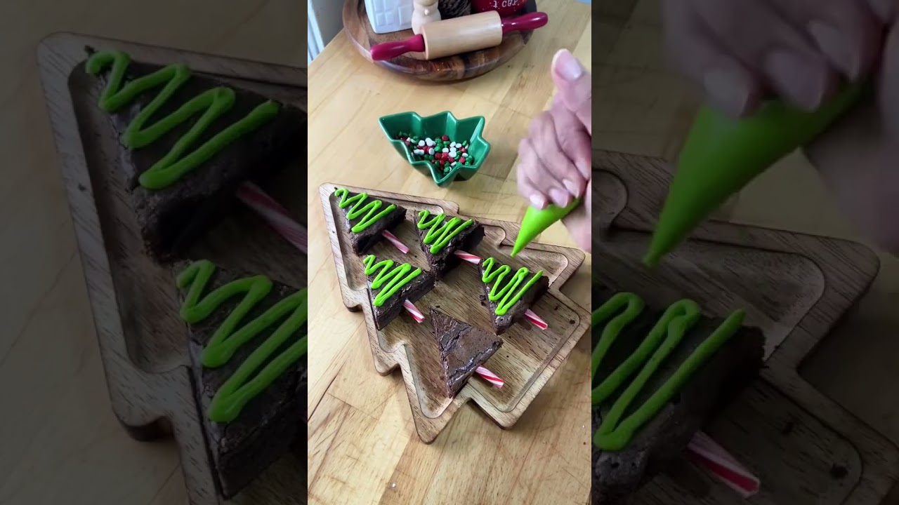 Easy to make Christmas Tree Brownie!