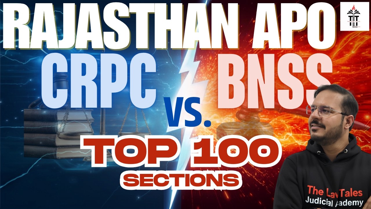 Rajasthan APO 2026 | Top 100 CrPC Sections | BNSS vs CrPC Complete Comparison | Old Laws Masterclass