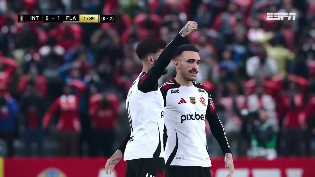 INTERNACIONAL x FLAMENGO 🔥 Oitavas de Final Realista! | Libertadores 2025 | PES 21