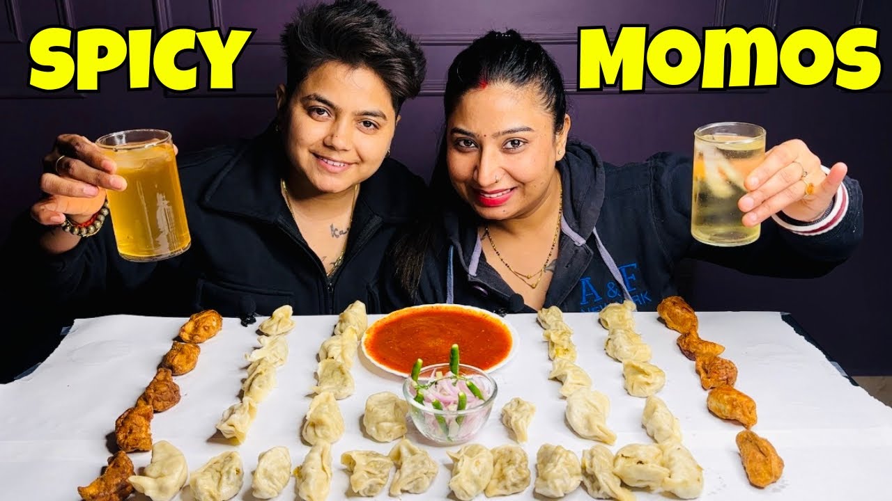 ASMR Eating 40 Spicy Momos Mukbang | @YashalsMukbang 