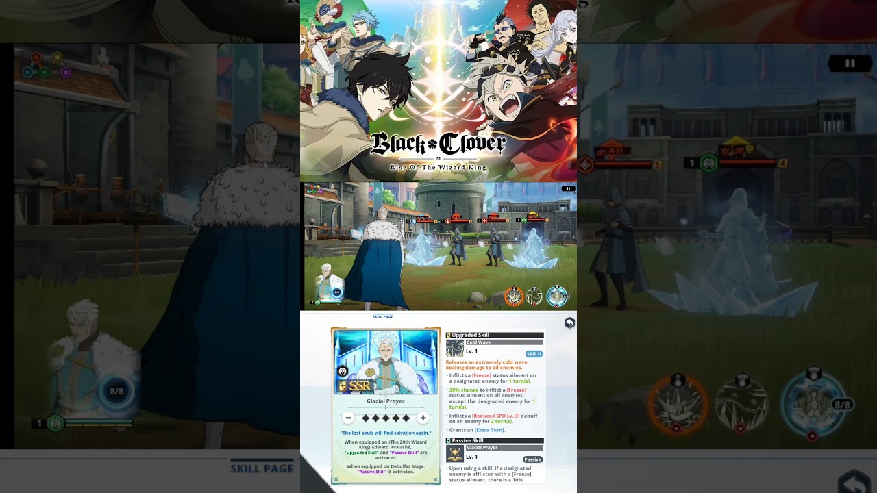 Edward Avalach&egrave; (20th Wizard King) Skill Preview | Black Clover Mobile #blackclover