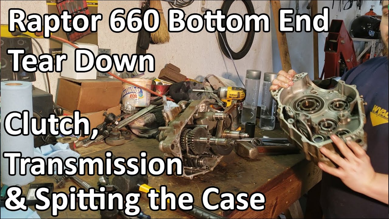 Raptor 660 Bottom End Tear Down: Clutch, Splitting the Case, and Transmission