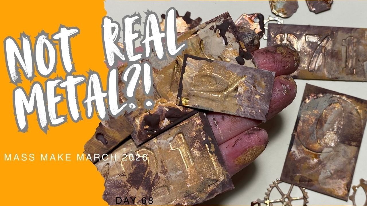 Industrial Metal… Made From Paper for Junk Journals | #massmakemarch2026 | 100 Day Project Day 68