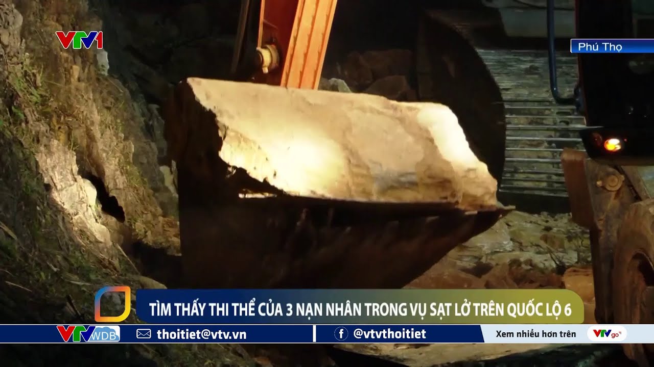 Tìm thấy thi thể của 3 nạn nhân trong vụ sạt lở trên quốc lộ 6 | VTVWDB