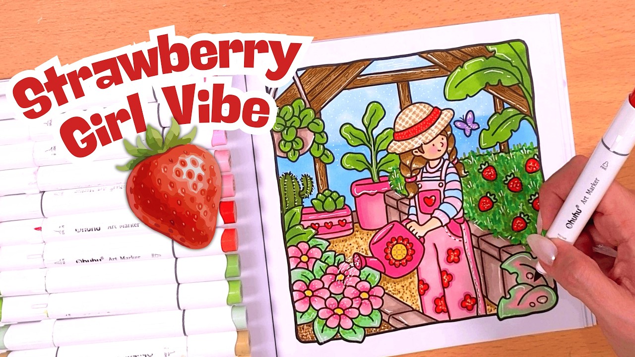 Me Inspirei na Trend Strawberry Girl para Colorir Girl Moments 🍓