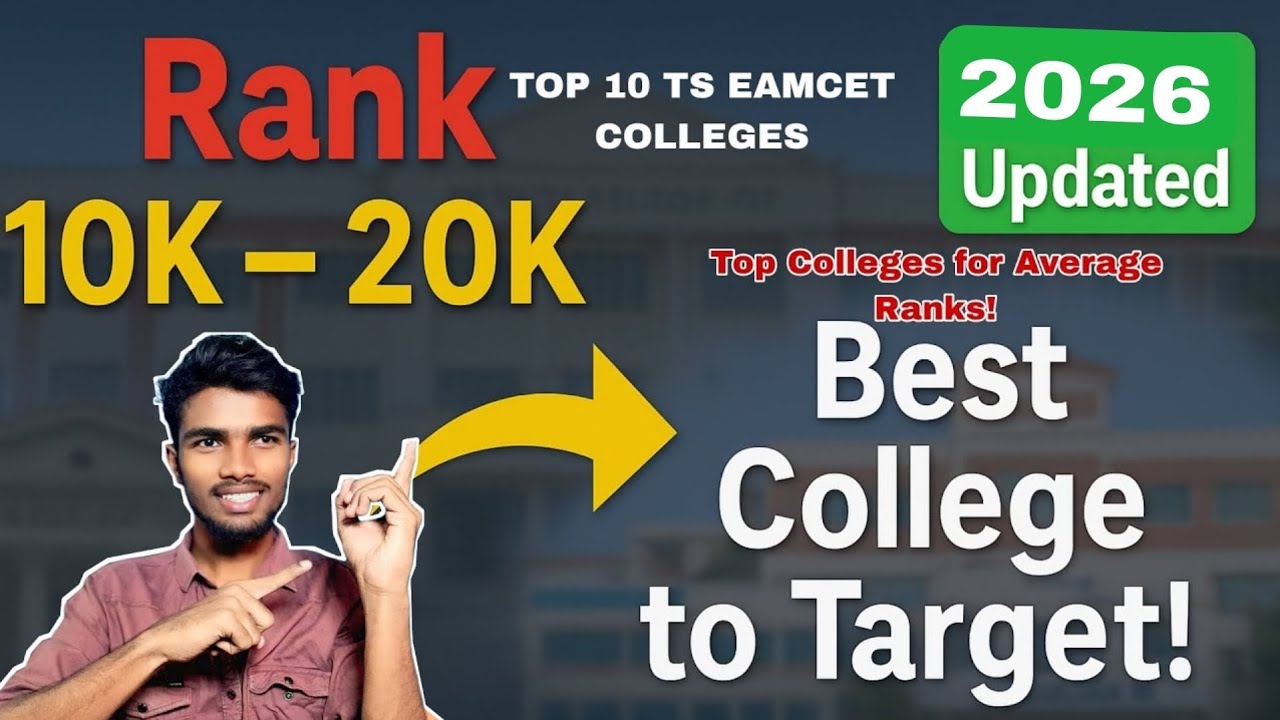 Top TS EAMCET Colleges for 10k&ndash;20k Rank 😳 Placements + Fees + Campus