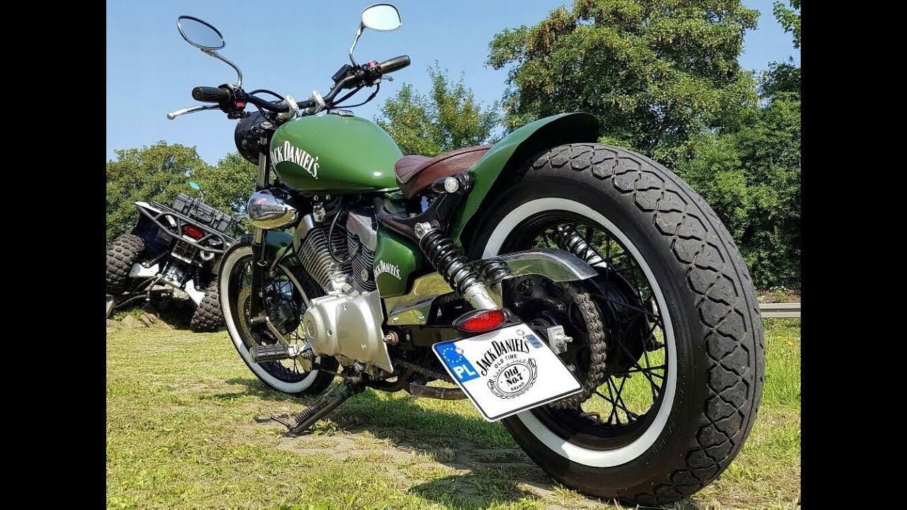 My first bobber yamaha xv virago 250 projekt jack daniels build custom cafe racer