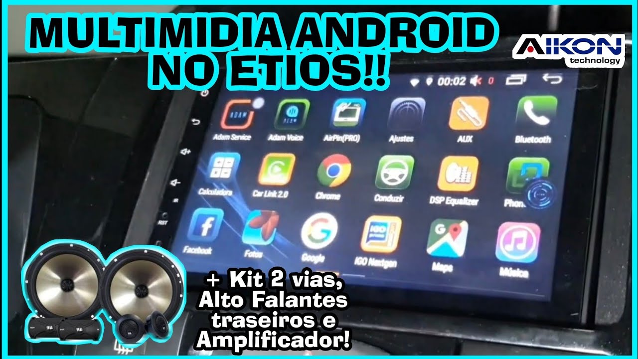Aikon Core no Etios! Kit 2 vias Hurricane Q6.2 + falantes traseiros. Instalação e comparativo.🤔