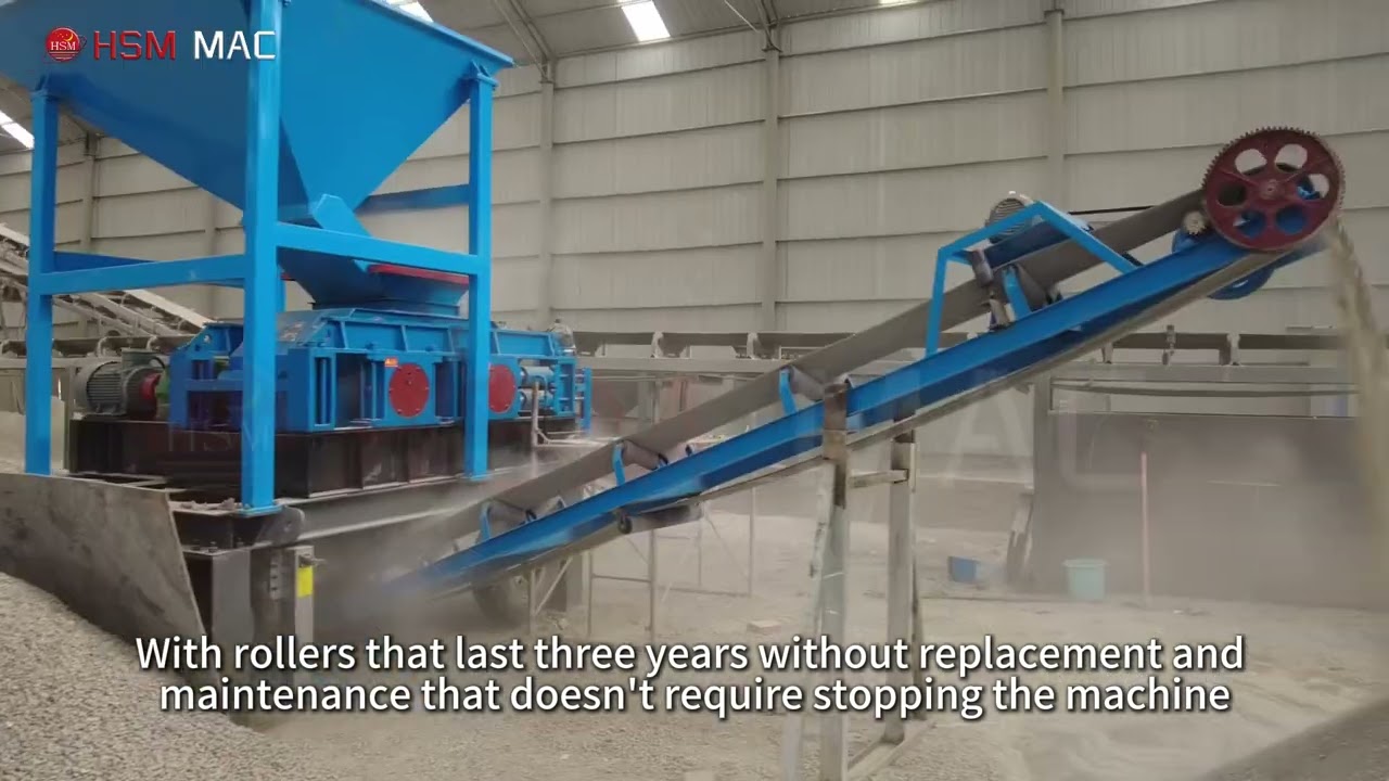 Wet material sticking? The Huashengming double roller crusher is clog-proof! #doublerollcrusher
