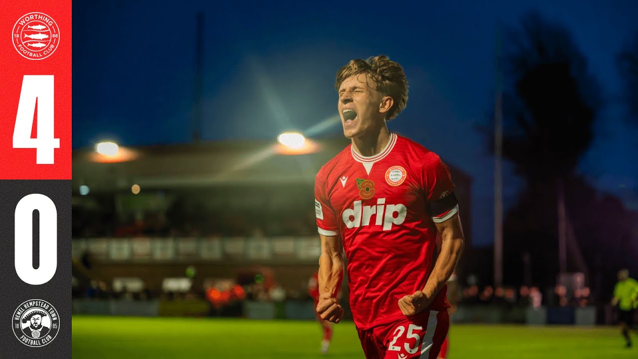 REDS HIT 4 TO WIN 5 ON THE SPIN 🔥 | Worthing FC 4-0 Hemel Hempstead | Highlights