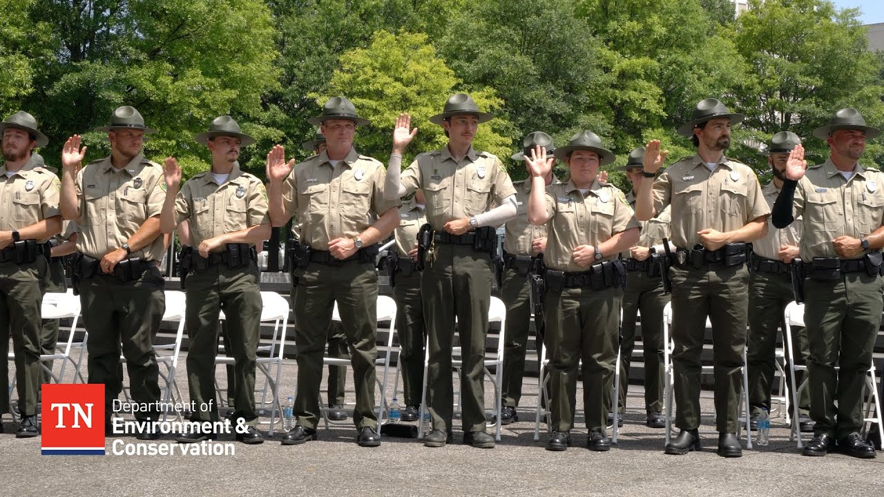 Swearing in the next round of Tennessee State Parks Rangers