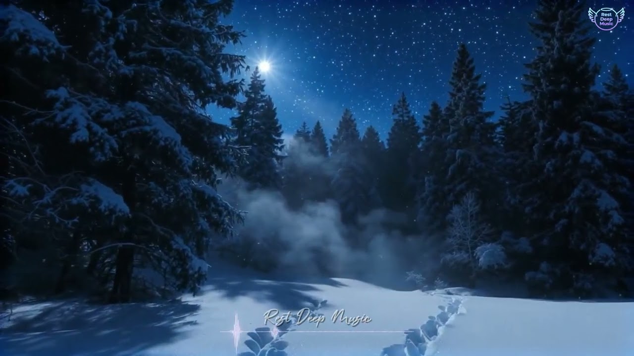 Moonlit Snow Forest | Relaxing Piano Music for Deep Rest