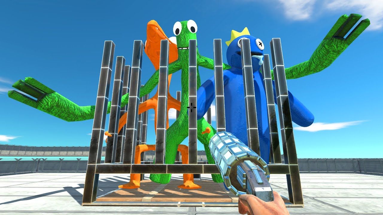 Rescue Rainbow Friends Orange, Blue, Green - Animal Revolt Battle Simulator