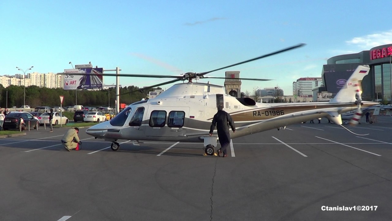 Agusta Westland AW-109SP GrandNew RA-01986 Engine start, Start-Up, Takeoff. HeliRussia-2017