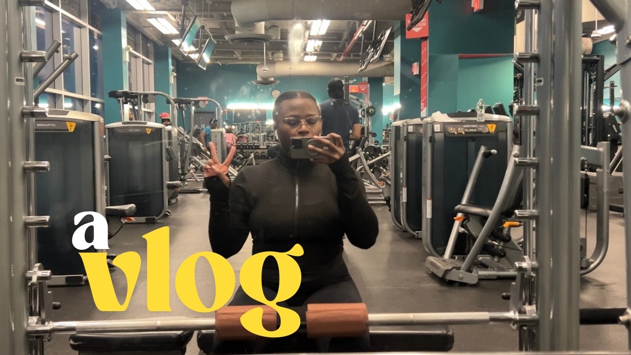 VLOG | gym, yapping about church events, aritzia coat review + slick back bun tutorial