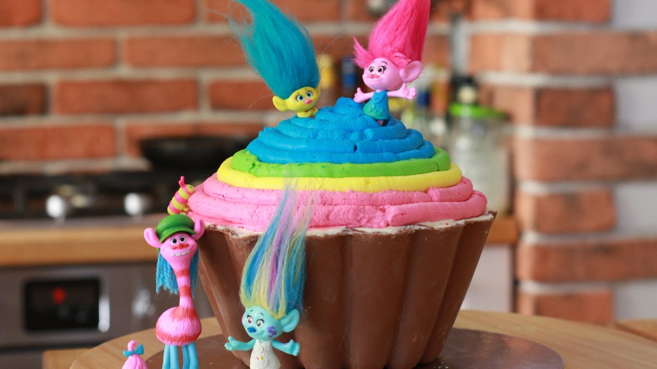 Tort trolle, Trolls cake, Tort babeczka