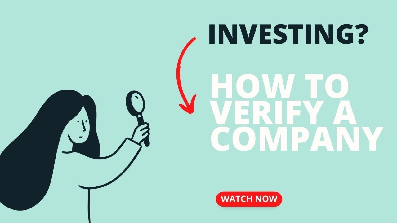 Investing? Check if a company is genuine