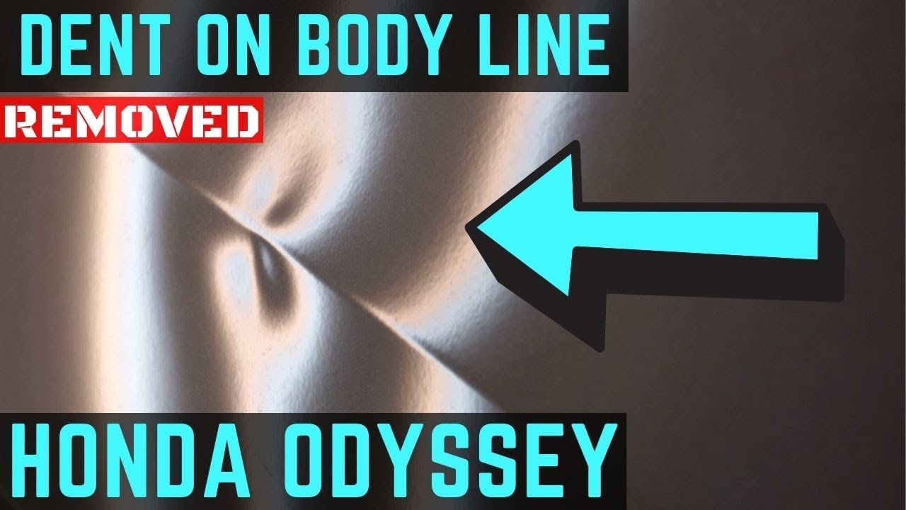 Honda Odyssey Dent on Body Line Removed Without Bondo and Paint | Paintless dent repair