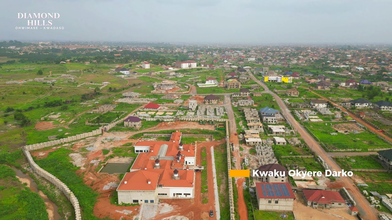 THIS IS DIAMOND HILLS, The Dream Estate For Many Ghanaians. #visitkumasi #wow #viralvideo #drone