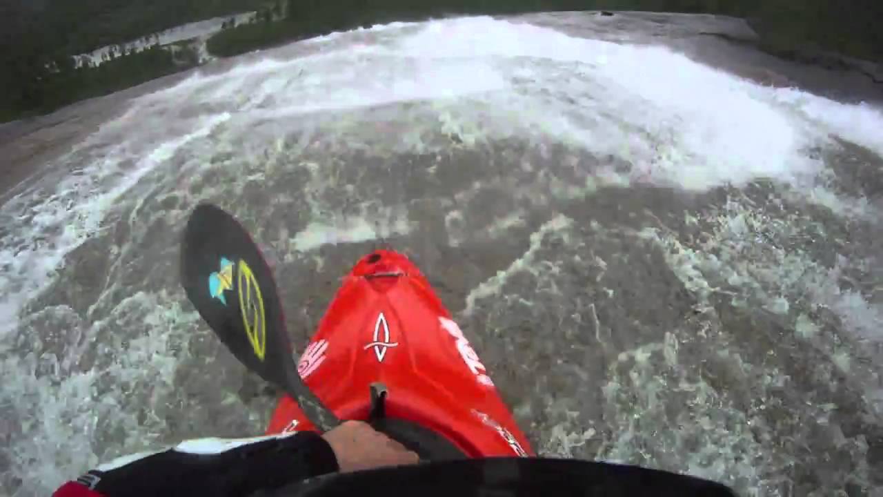 Rush Sturges kayaks 100 + ft tall slide