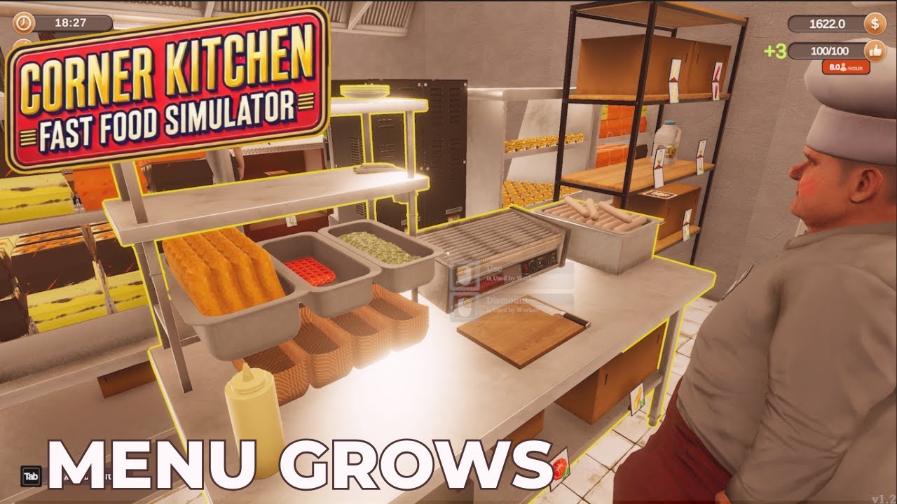 Corner Kitchen Fast Food Simulator – Drink Station & Hot Dog Expansion!