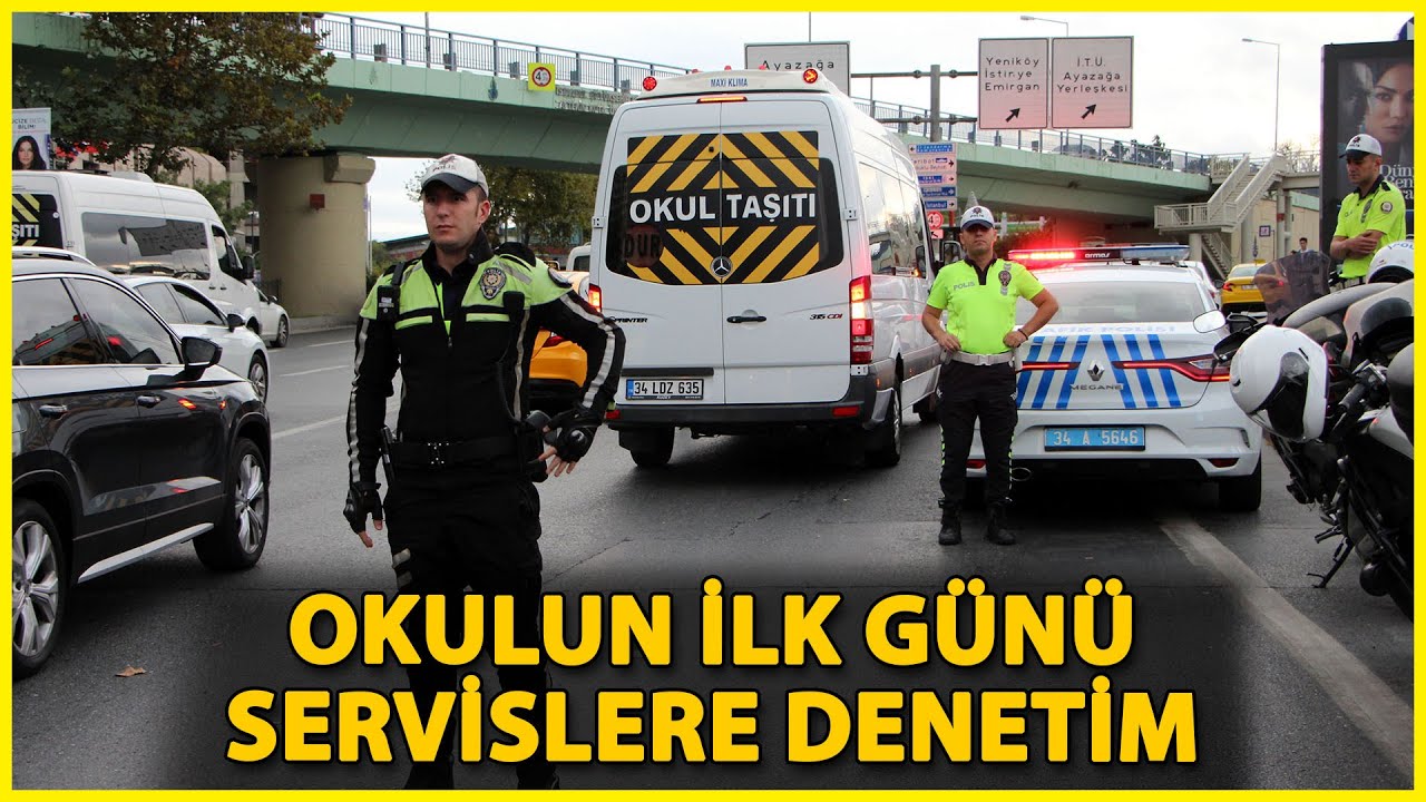 İstanbul'da Okul Servislerine Denetim: Sürücülere 'Dur' Lambası Cezası