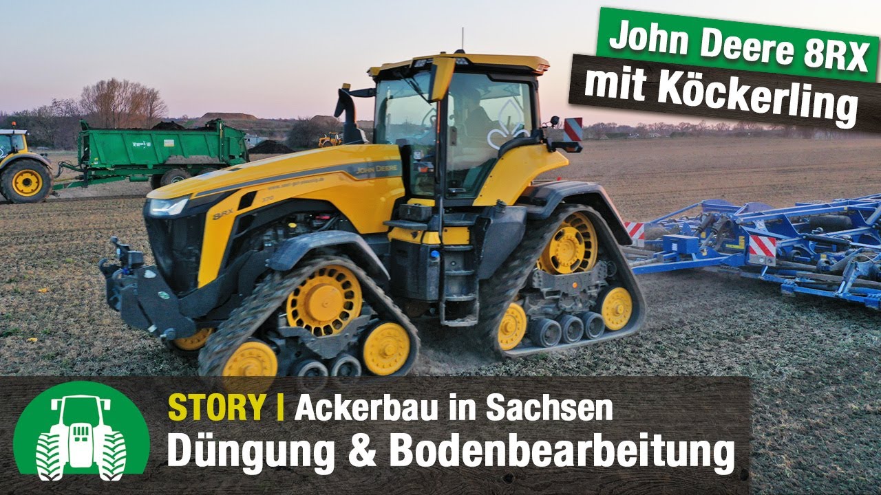 Agrarbetrieb Saat-Gut Plaußig Teil 1 (John Deere 8RX und Köckerling Allrounder Flatline)